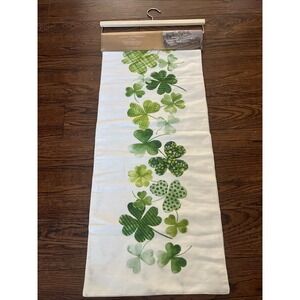 Shamrock Fabric Table Runner 14x72 Cupcakes & Cashmere 100% Linen